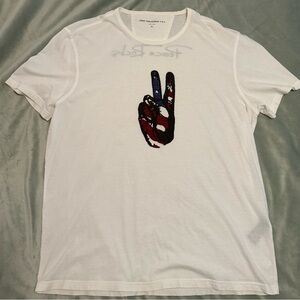 John Varvatos Flag Peace Hand Peace Rocks Tee